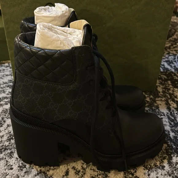 AUTHENTIC Gucci Black Heeled Boots PRICE IS FIRM - Picture 3 of 13